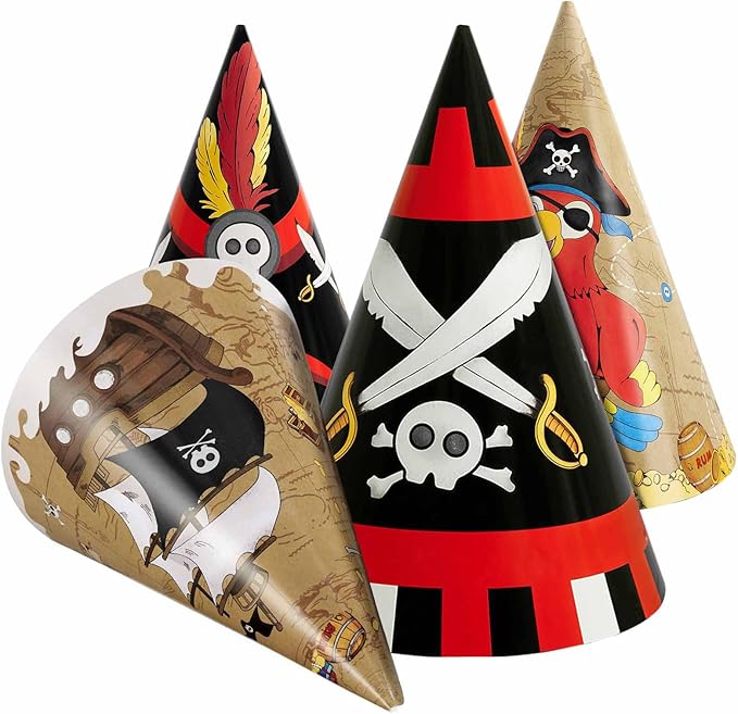 WERNNSAI Birthday Party Hats - 12 Pcs Birthday Party Supplies Cone Hat Headbands Colorful Paper Party Hats for Kids