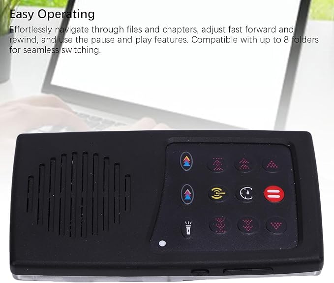VBESTLIFE Solar Powered Scripture Reader, Portable Audio Bible Player, Built in 8G Capacity, Earphone, for Seniors Kids Adults (Russian, KJV, Hymns)