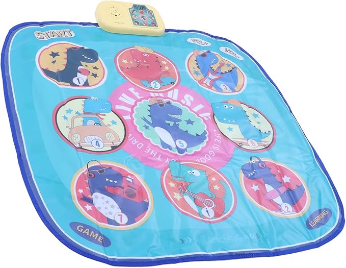 Dance Mat Foldable Music Challenge Levels Dinosaur Electronic Dance Pad for Children Toddler