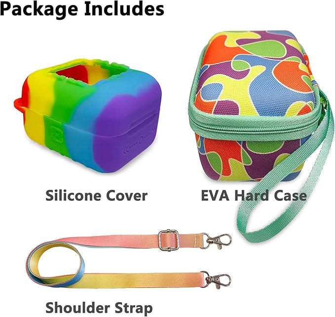 JCHPINE Hard Carrying Case and Silicone Cover for Bitzee Interactive Toy Digital Pet, Accessories Case for Bitzee Virtual Electronic Pets Original 15 Animals (Multicolor)