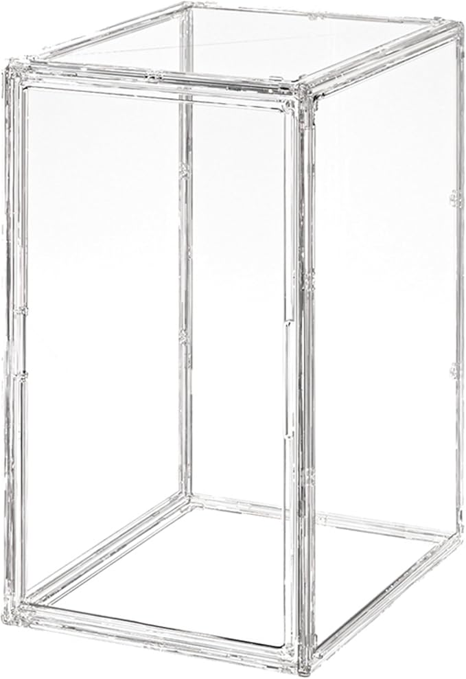Jumbo Wide Acrylic Display Cabinet - Extra High for 23" Statues, Helmets & Plush Toys, Magnetic Door Museum Showcase for Large Collectibles (Extra Large(14.17in*14.17in*23.6in))