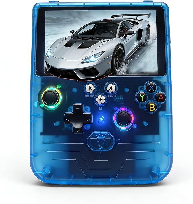 RegiisJoy R60 MAX 40000 in 1 Handheld Game Console, 5.5 Inch IPS Screen Retro Gaming Consoles Main Emulators, Portable Mini Pocket Arcade 6000mAh Battery,128G TF Card,RGB Joysticks