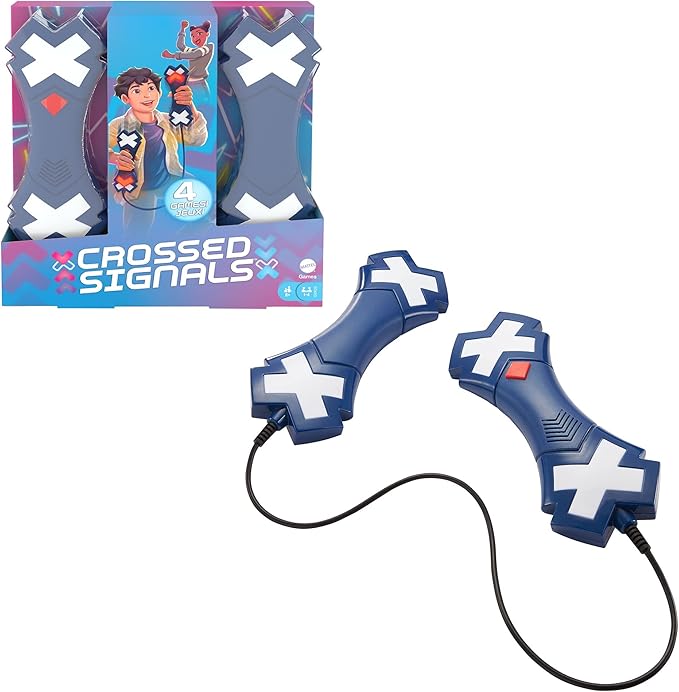 Mattel Games Crossed Signals Electronic Action Game with 4 Light Wands, Play Solo or with Up to 4 Players, Ages 8+, Improve Hand-Eye Coordination and Reaction Time