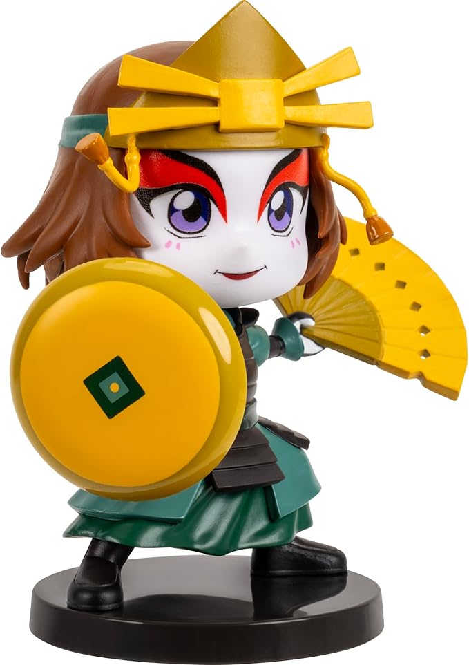 Jazwares Avatar: The Last Airbender Suki - 4-Inch Mini Figure in Kawaii Style in Dynamic Pose with Display Base