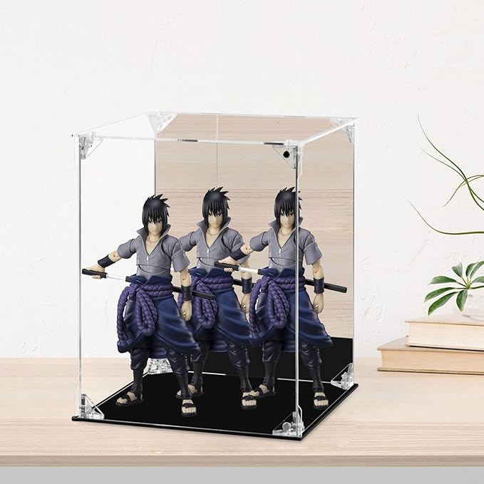 Display Case for Collectibles Assemble Clear Acrylic Box Alternative Glass Case for Display Action Figures Home Storage Organizing Toys (20x20x25cm B)