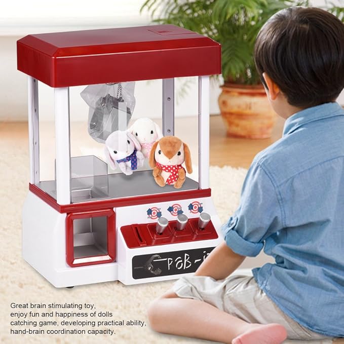 Mini Dolls Machine Toys,Electronic Claw Machine Game with Music Children Kids