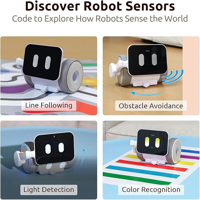 WhalesBot Pubbo Air Smart Interactive Robot for Kids, Voice/Touch/APP/Remote Control, Modular/Scratch Coding, Companion Robotic with Sensors, STEM Educational Toy Gift for Boys Girls 4 5 6 7 8 9 10
