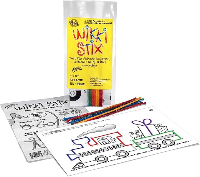 Wikki Stix Birthday Fun Favors – Made in USA | Creative Arts & Crafts for Kids | Party Favors, Goodie Bag Stuffers, Pinata Fillers, Birthday Games | Mess-Free, Non-Candy Alternative