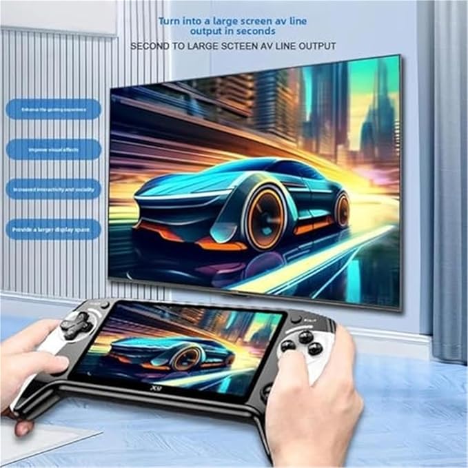 Portable Retro Game Console X9 Handheld Game Console, 5.5 Inch HD IPS Screen, 20000+ Built-in Games, 10+ Emulators, Supports TV Output & Gamepad, 5-Hour Battery Life(2 PCS)