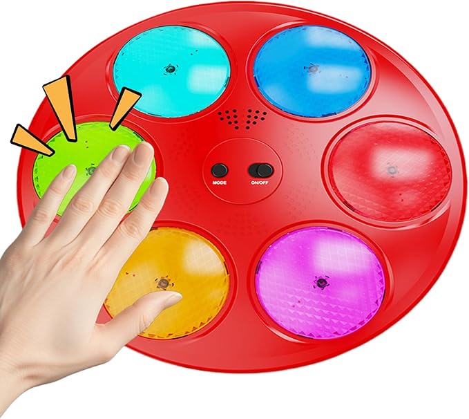Memory Game for Kids, with Lights and Sounds Interaction, 22x22x4cm, Machine Light Sound Interactive Memory Challenge Toy, Handheld Electronic Game, 3 Modes of Play, for Kids Ages 3+