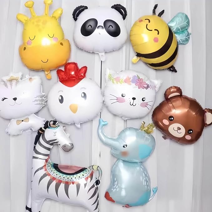 Tiger Balloons 24 Inch Giraffe Bear Lion Shaped Animal Balloons for Jungle Safari Kids Birthday Party Decorations