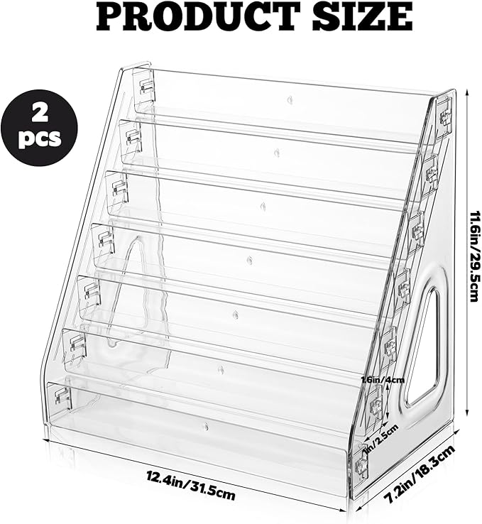 2 Pack 7 Layers Clear Display Shelf for Funko Pop Clear Acrylic Display Case Mini Collectible Toys Display Shelf for Bitty Pop for Miniature Mini Action Storage Compatible with Bitty Pops Funko