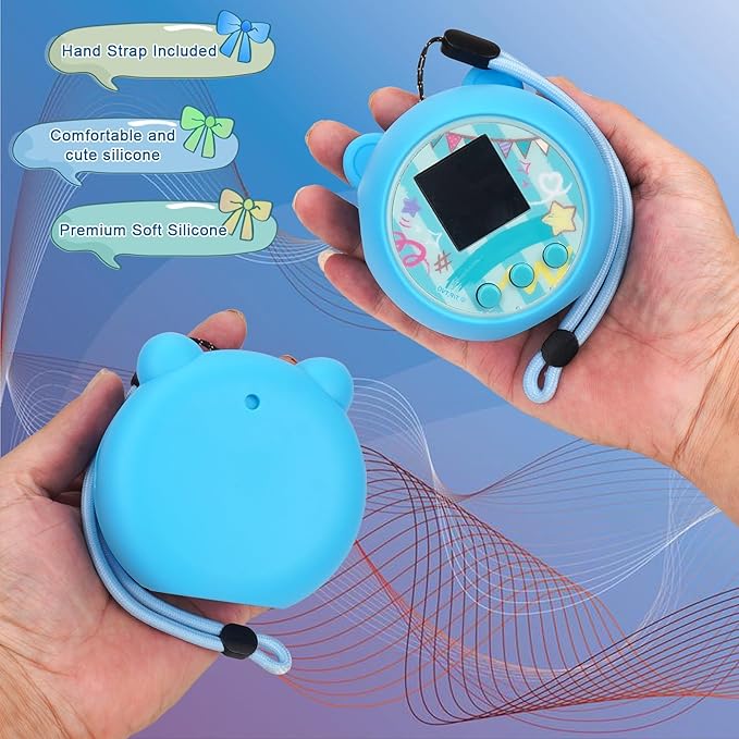 YouKnow Silicone Case Compatible with Punirunes Interactive Digital Toy, Protective Skin Sleeve for Punirunes Virtual Electronic Pets Accessories (Case Only) (Blue)