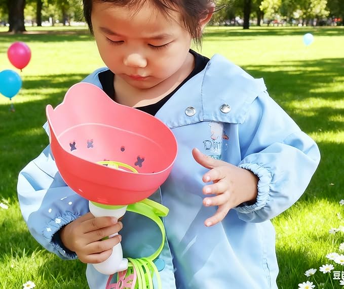Disc Launcher Toy Kids Yard Flying Spinner Fairy Hover Helicopter Propeller Toy Outdoor Capture Catching Chasing Game Gift for Boy Girl Age 4 5 6 7 8 9 10 with 12 mini Discs
