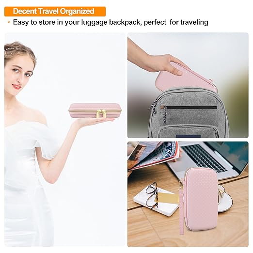 Elonbo Carrying Case for TaddToy/WELLST·G/Beijue/FAMILY POCKET/CCTU/X- JOYKIDS/GREENCREEK/Beico/KAVOYI/GuaiyeyeAP/TEBIYOU Handheld Game Console, Portable Electronic Gaming Player Bag, Pink