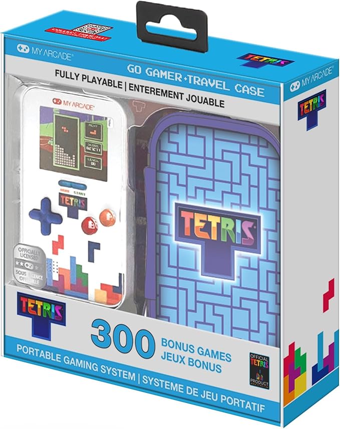 My Arcade Tetris Go Gamer Portable Handheld Gaming System with Travel Case