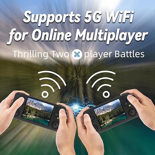 rg35xx h Retro Game Emulator Anbernic 35xxh with a 64G Card Pre-Loaded Games rg35xxh 3.5'' IPS Screen Supports 5G WiFi Bluetooth HDMI and TV Output