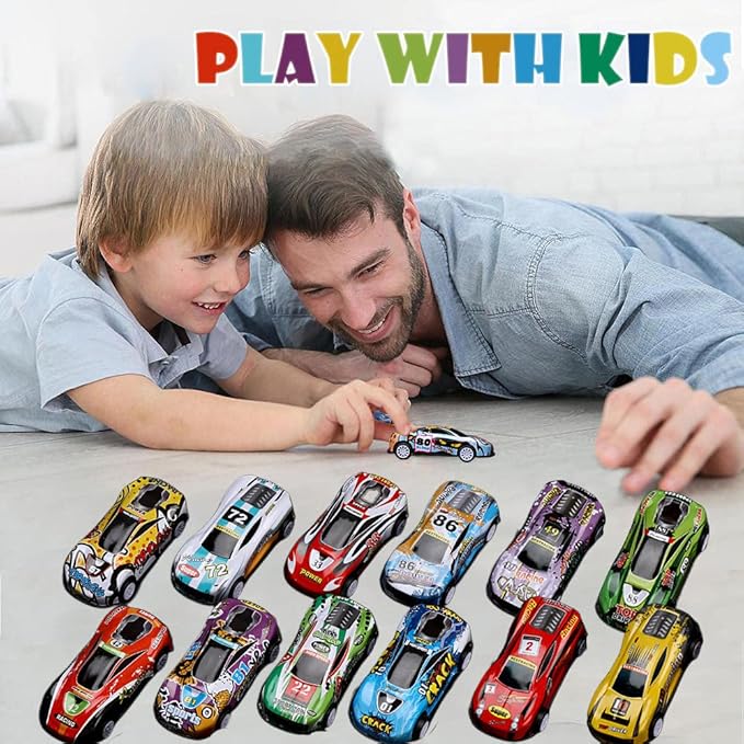 Speedy Panther 36 Pack Pull Back Toy Cars Bulk, Mini Race Car Party Favors for Kids, Goodie Bag Fillers for Boys and Girls, Prizes for Carnival Games Classrooms Rewards