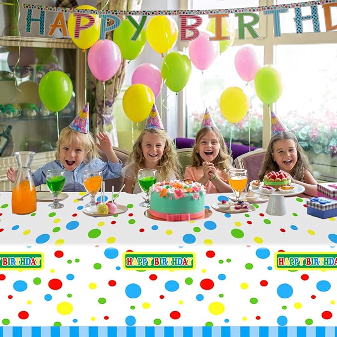 2Pcs Friend Party Tablecloths for Street Theme Birthday Party Supplies Colorful Table Decorations