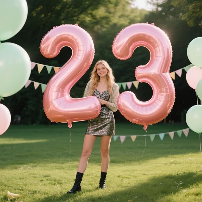 40 Inch Pearlescent Pink Balloon Number 3 Balloon,Number Balloons Big Giant Jumbo Number 3 Foil Mylar Balloons for 13th Birthday Party Anniversary Events,Wedding Anniversary Party Decorations
