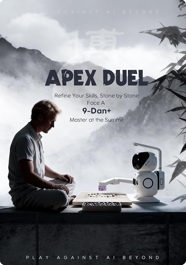 Go Professional – AI Smart Go Board with Robotic Arm, 23-Level AI for All Skill Levels, Apex Duel, Real-Time Game Review, Wi-Fi OTA Updates
