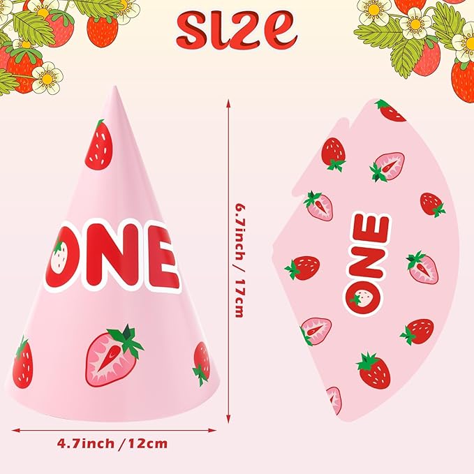 WERNNSAI Birthday Party Hats - 12 Pcs Birthday Party Supplies Cone Hat Headbands Colorful Paper Party Hats for Kids