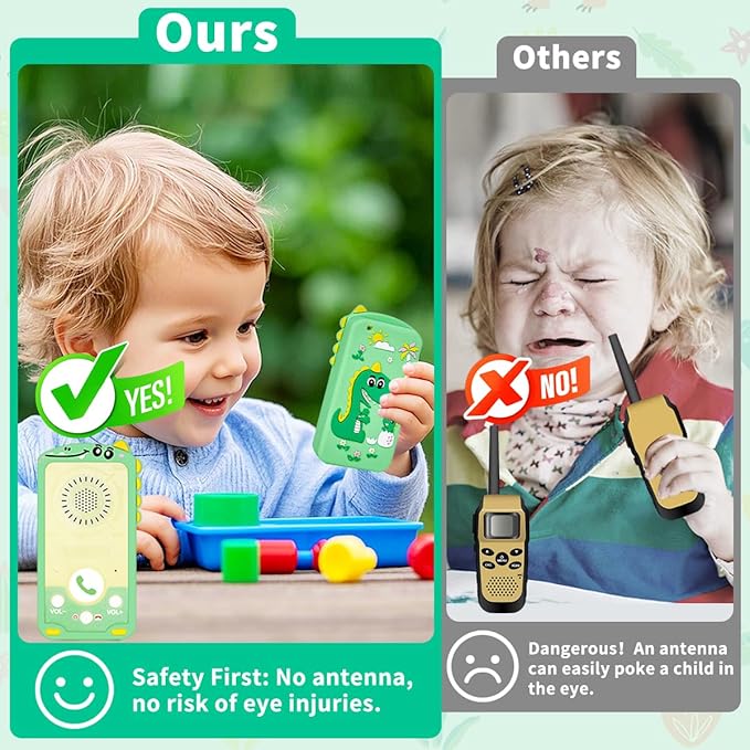 Walkie Talkies for Kids 2 Pack,Valentines Kids Gifts Instant Talker Long Range Chat Mode Talk & Hear at The Same Time Rechargeable Gift for 3-9Years Girls Boy Outdoor,Games, Hiking,Camping