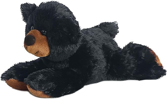 Aurora® Adorable Mini Flopsie™ Sullivan™ Stuffed Animal - Mini Companions Ready for Playful Adventures - for Kids All Ages, Toddlers, Adults, and Families - Black 8 Inches