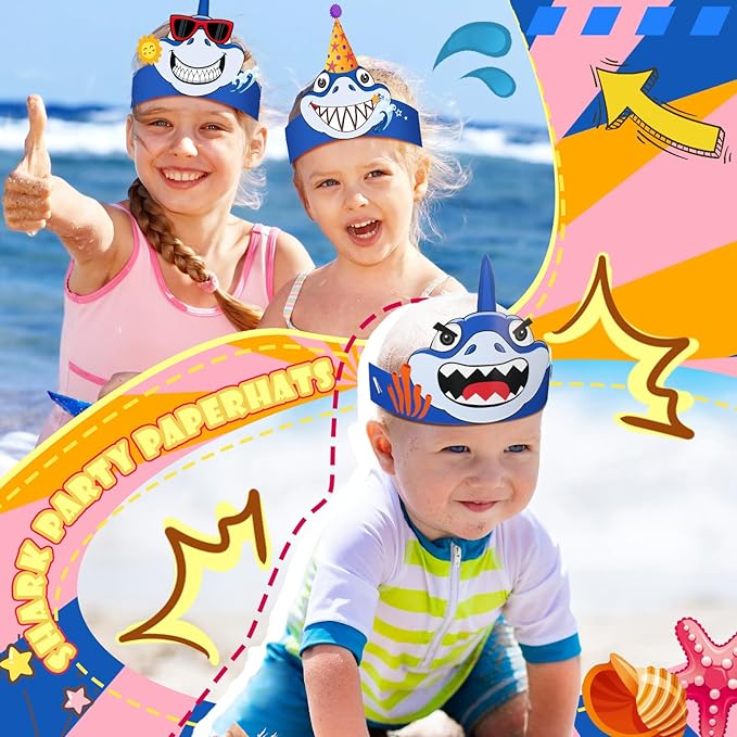 24 Pcs Party Hats for Kids Paper Headbands Crown for Boys Girls, Birthday Party Decoration Favors