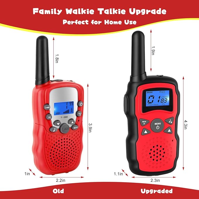 Wishouse Kids Walkie Talkies Rechargeable 3 Pack, Girls Boys Toys Age 7 8 9 10 for Outdoor Camping Adventure Games with Flashlight, Birthday Xmas Gift for 4 5 6 Year Old Children