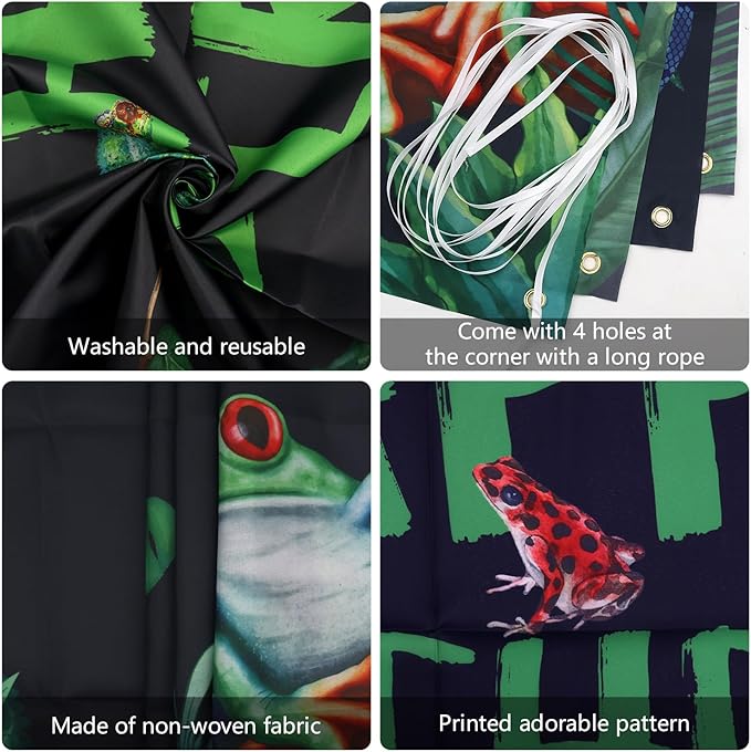 KEFAN Reptile Party Decorations, Wildlife Lizards Snakes Crocodiles Party Tableware Supplies including HAPPY BIRTHDAY Banner, Plates, Cups, Napkins, Tablecloth, Balloons (Backdrop)