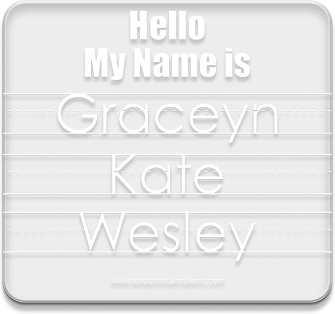 Name Tracing Board | Acrylic Dry Erase Learning Board | Reusable Personalized Washable Board | Preschool Learning | Education Supplies