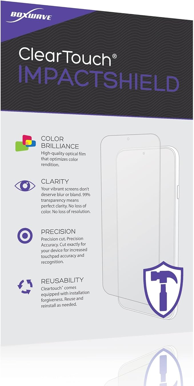 BoxWave Screen Protector Compatible with My Arcade Dig Dug Micro Player - ClearTouch ImpactShield (2-Pack), Impenetrable Screen Protector Flexible Film