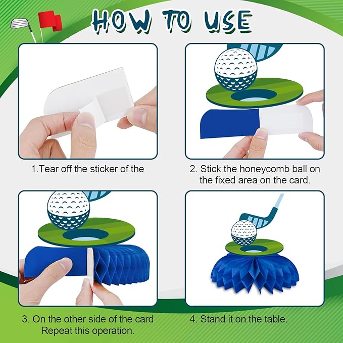 9 Pcs Golf Centerpieces Golf Party Decorations Golf Table Decorations Golf Birthday Party Decorations Golf Party Supplies