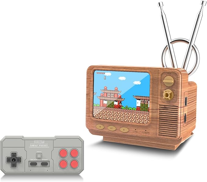 Retro Game Console - 42 JALECO + 168 Classic Games, 2.4G Wireless 2-Player, 3.0 Inch IPS Screen, TF Card Expansion, Great for Kids