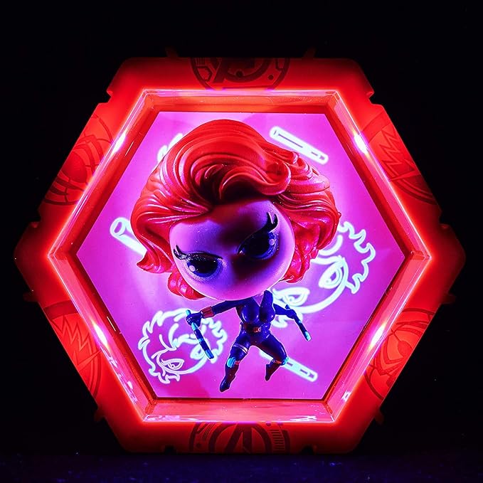 WOW! PODS Avengers Collection - Black Widow | Superhero Light-Up Bobble-Head Figure | Official Marvel Collectable Toys & Gifts