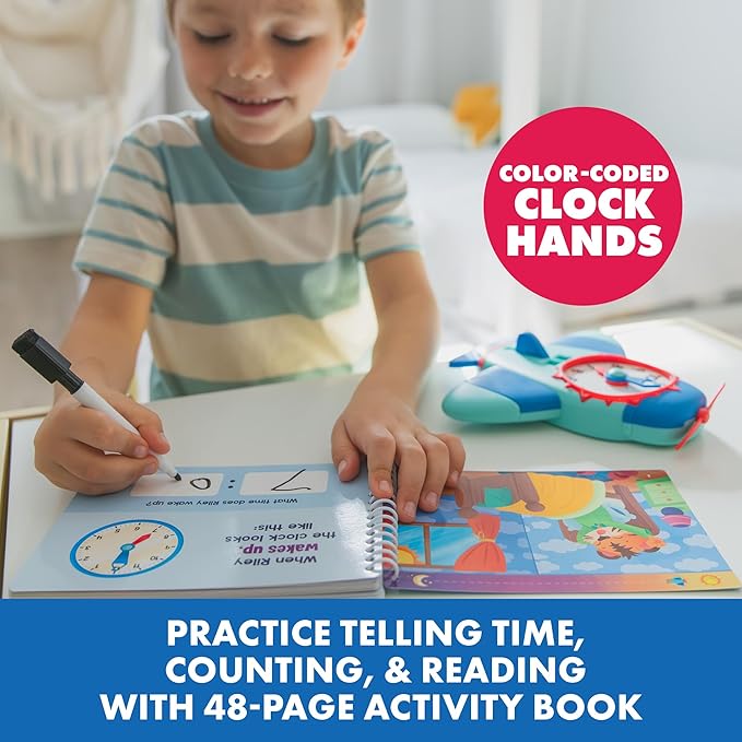 Educational Insights Time to Learn Small Group Activity Set - Kids Clock Toy, Teaching Clock for Kids Games, Practice How to Tell Times on Analog & Digital Clocks, Fun Classroom Resource, Ages 6+