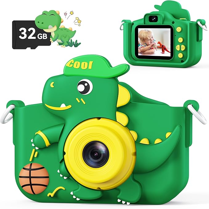Kids Camera, Toddler Camera for Age 3-8, 48MP Dual Lens Selfie Camera for Kids, 1080P HD Video Recording Digital Camera, Christmas Birthday Gifts for Boys Girls