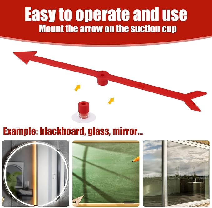 Large Arrow Spinner, Red Wind Spinner with Suction Cup, Durable Plastic and PVC, Classroom and Party Games Accessory