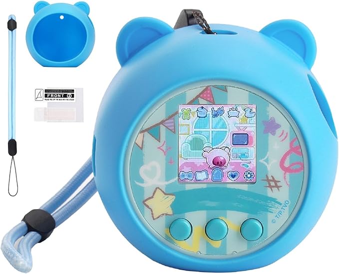 YouKnow Silicone Case Compatible with Punirunes Interactive Digital Toy, Protective Skin Sleeve for Punirunes Virtual Electronic Pets Accessories (Case Only) (Blue)
