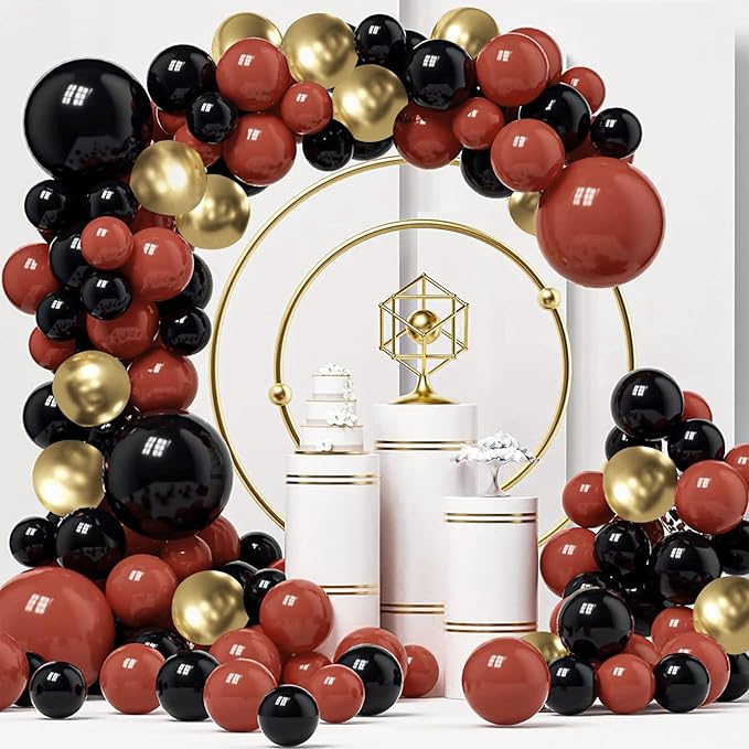 Black Burgundy Gold Balloon,50pcs 12inch Metallic Gold Wine Black with Print Balloons for Boys Girls Magical Wizard Party Birthday Decorations Birthday Balloons Baby Shower Party Supplies