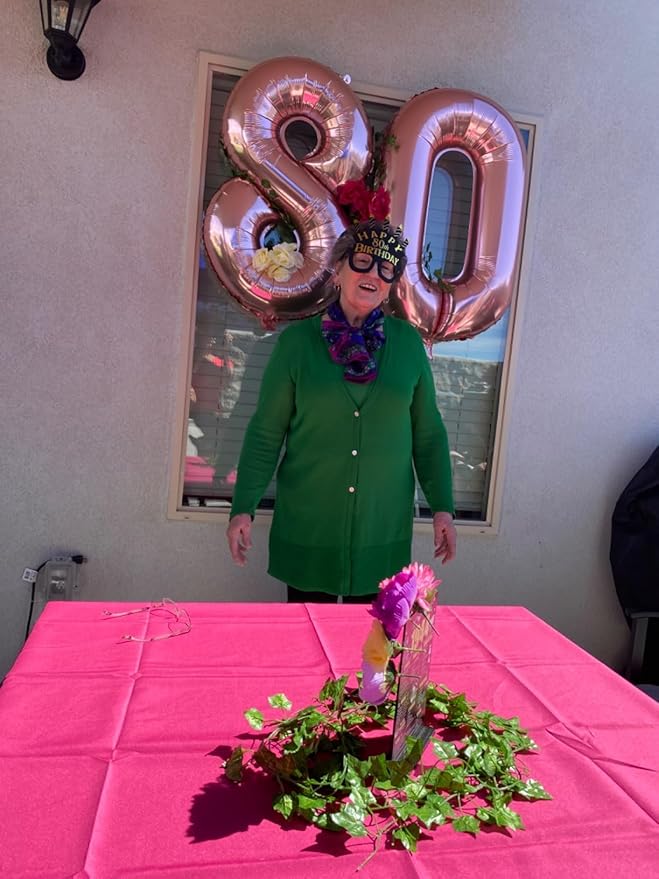 40 Inch Number 8 Balloon, Pink 8 18 28 80 Birthday Balloons for Men Boys, 8th Birthday Decorations Party Supplies, Wedding, Graduations