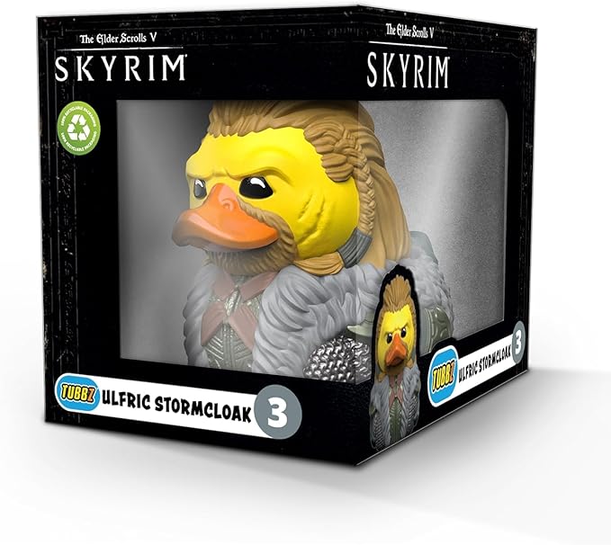 TUBBZ Boxed Edition Ulfric Stormcloak Collectible Vinyl Rubber Duck Figure - Official Skyrim Merchandise - Fantasy Video Games