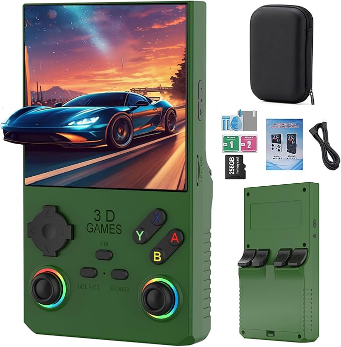 RegiisJoy 2025 New Upgraded V40 Max Handheld Game Console, 40000 Games 4 inch IPS Screen Retro Gaming Console, 256G 4000mAh Portable Mini Pocket Handheld Emulator Gift for Adults