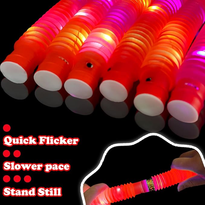 24 PCS Red Glow Sticks Party Favors for Kids, LED Light Up Necklaces Bracelets Accessories for Toddlers, Glow Birthday Easter Mardi Gras Parade Throws Party Supplies Decorations for Boys Girls