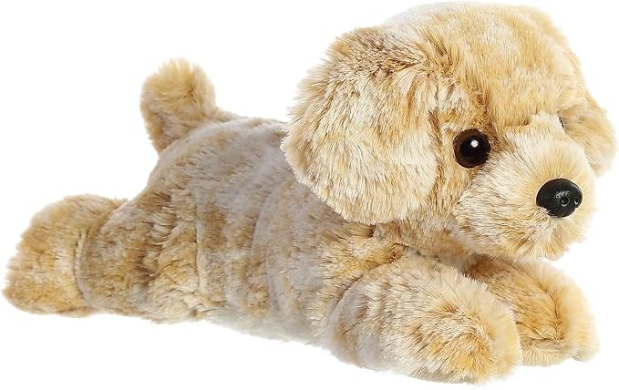 Aurora® Adorable Mini Flopsie™ Rusty Retriever™ Stuffed Animal - Mini Companions Ready for Playful Adventures - for Kids All Ages, Toddlers, Adults, and Families - Brown 8 Inches