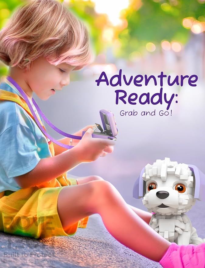 Rome Tech Silicone Case for Bitzee Interactive Toy Digital Pet and Case - 2 in 1 Protective Cover + Lanyard for Bitzee Pet Toy - Purple