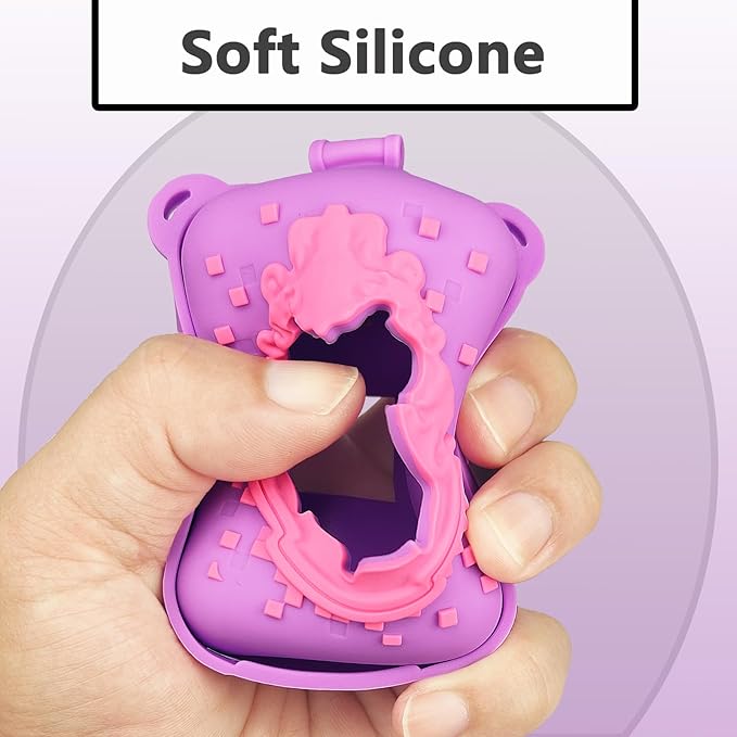 JCHPINE Silicone Cover Case for Bitzee Harry Potter Interactive Digital Pet, Protective Cover for Harry Potter Bitzee Pets Accessories (Purple)