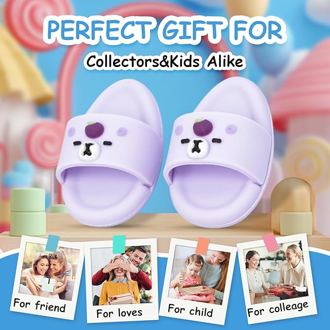Summer Sandals for Dolls Open Toe Slippers, Cute Accessories Easter Gifts for Photography, Display & Collectors Age Limit 15+ Easter Gifts（Purple）