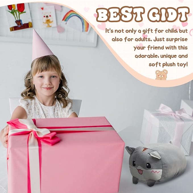 Leitee 9 Pcs Stuffed Animals Plush Bulk 8 Inch Cute Plushies Toys Plush Pillow for Boys Girls Birthday Gifts Box Toys for Classroom Prize Kids Party Favors Valentines Gifts in Bulk (Cute Animal)